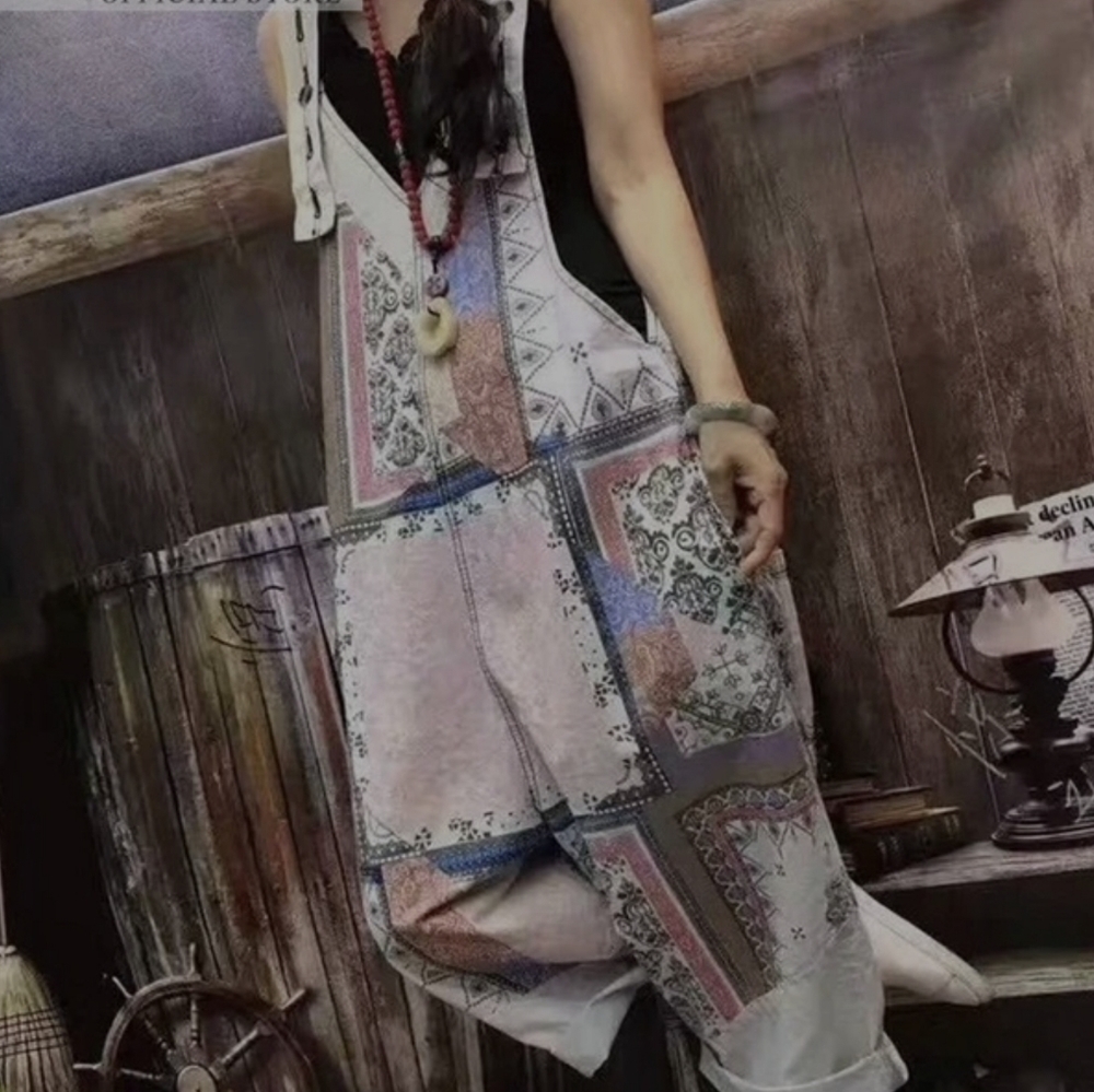 Overalls Oversized capri one-size-fits-all all - Picture 3 of 7